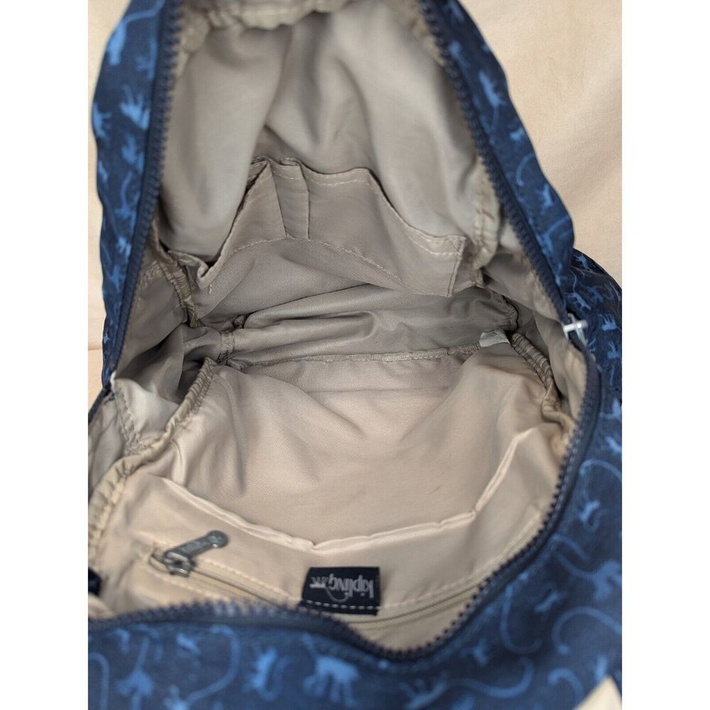 Kipling Blue Backpack Monkey Pattern - image 7